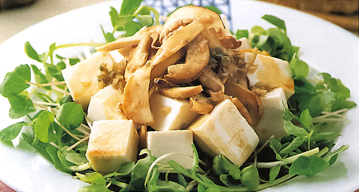 アガリクスと豆腐の中華サラダ
